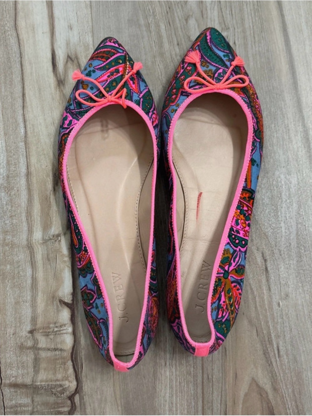 J. Crew Gemma Pointed-Toe Ballet Flats Size 8
